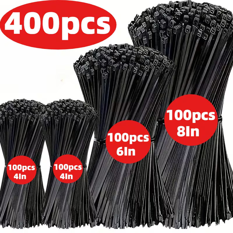 400-Piece Heavy Duty Cable Tie Set