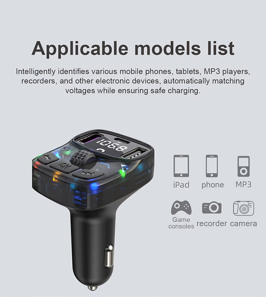 Wireless Car Charger & Bluetooth Adapter