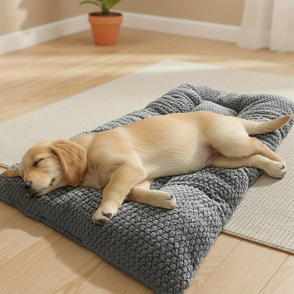 Extra Large Plush Dog Bed with Pillow & Raised Edges