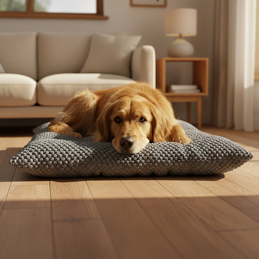 Extra Large Plush Dog Bed with Pillow & Raised Edges