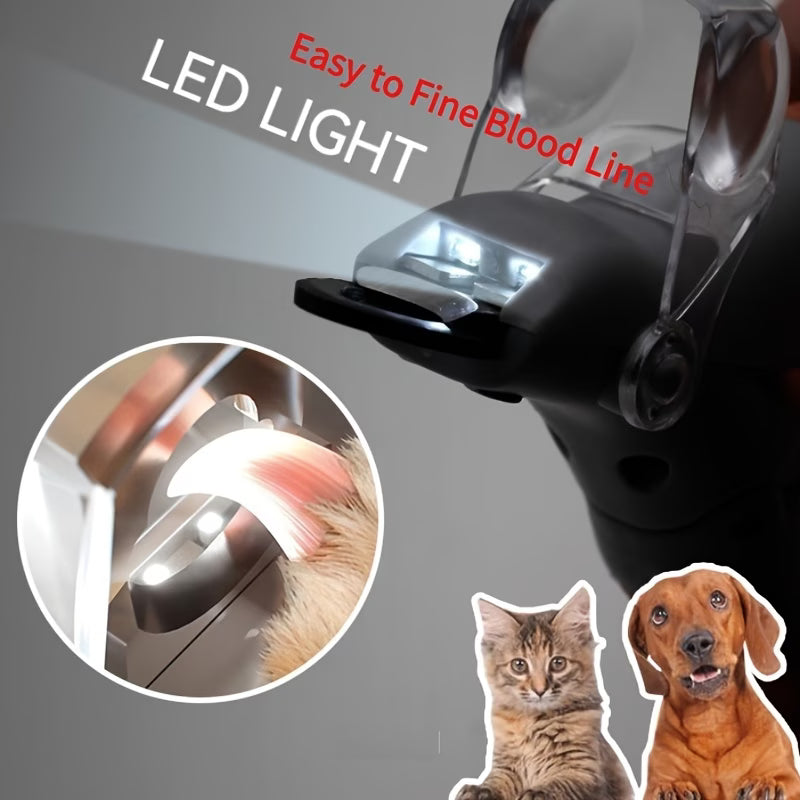 LED Pet Nail Clipper & Grooming Trimmer for Cats and Dogs