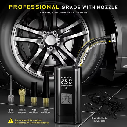 Portable Cordless Tyre Inflator & Air Compressor