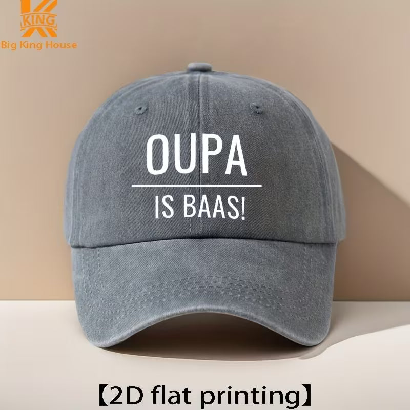 Vintage Style Adjustable "Oupa Is Baas" Cap