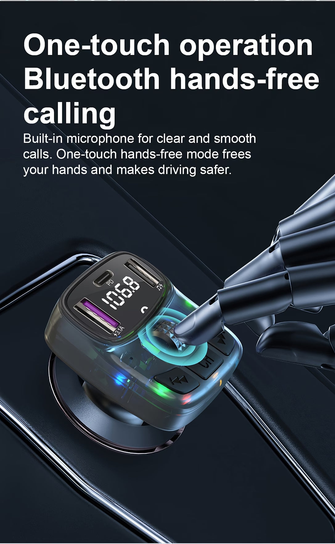 Wireless Car Charger & Bluetooth Adapter