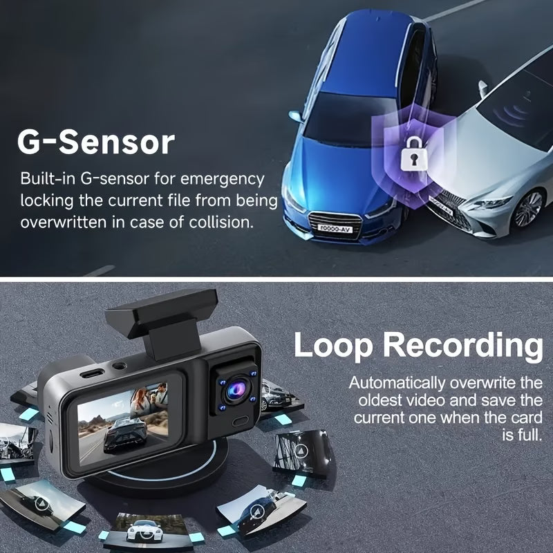 Full HD Front & Rear Dash Cam with Parking Monitor