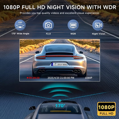 Full HD Front & Rear Dash Cam with Parking Monitor