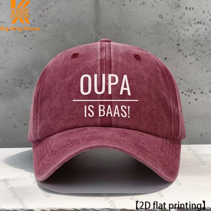 Vintage Style Adjustable "Oupa Is Baas" Cap